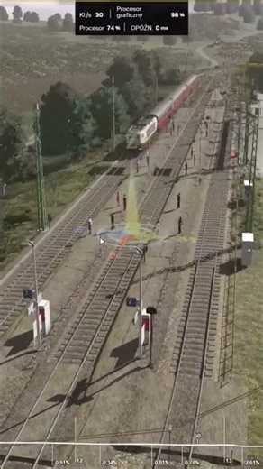 Pociąg specjalny SZ91100 przejeżdża przez stację Budesgheim w grze Trainz Railroad Simulator 2019