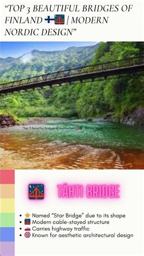 “Top 3 Beautiful Bridges of Finland 🇫🇮🌉 | Modern Nordic Design” #bridge #shorts
