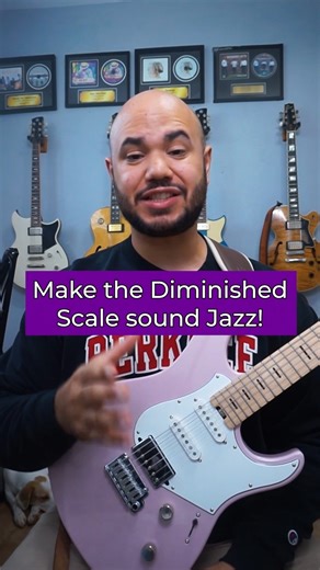 Richard Peña on Instagram: "How to apply the diminished scale to a dominant sharp 9 chord in a way that instantly gives you that classic jazz sound. There’s a very specific voicing for a dominant ♯9 chord that guitar players love to use (it’s shown in the video). In this lesson, we’re focusing on a voicing where the ♯9 is the top note. That top note becomes your point of reference. From there, you can run a half‑whole diminished scale pattern that is extremely common in jazz. This sound is used 