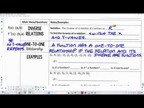 Inverse functions lesson part 1 1 7 26