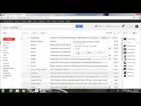 New Quick Action Buttons in GMail