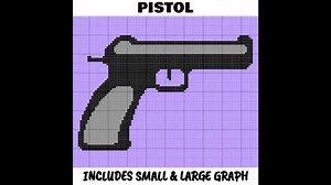 Pistol C2C & Tapestry Crochet Pattern & Chart by Magic Yarn Pixels