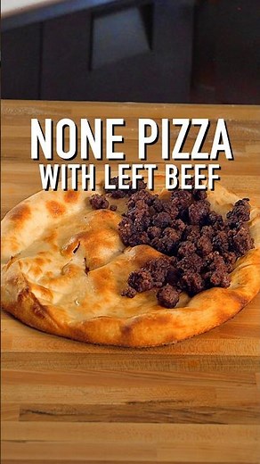 None Pizza with Left Beef 🍕 #shorts