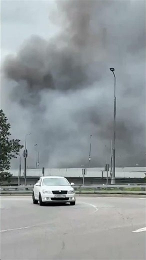 Smoke Engulfs Moscow After Ukraine's Largest Drone Attack #shorts