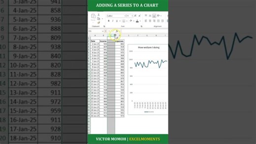 Add a second series to an Excel Chart #shorts | Victor Momoh (MVP, MOS, R.Eng)