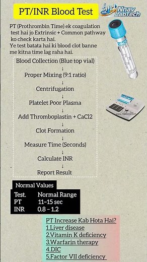PT INR testPT test in hematology| prothrombin time test | PT INR normal range | PT INR test