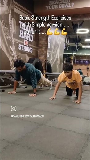 Basic Strength Excercises with Simple Version......Go for It.....💪💪💪