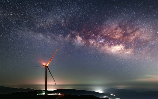 广东新丰风车山银河延时