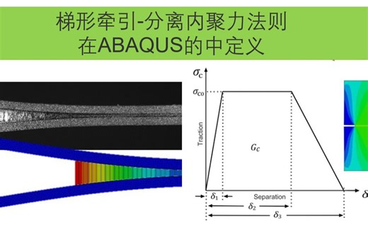 Abaqus梯形cohesive牵引分离法则