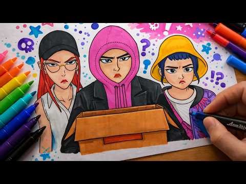 Coloring Rumi and Her Friends in Street Style 🎨✨ | Anime Drawing & Coloring Challenge