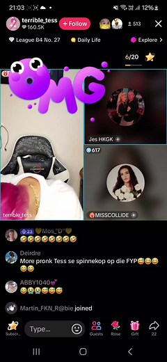 Tannie Tess flashing Tik Tok again
