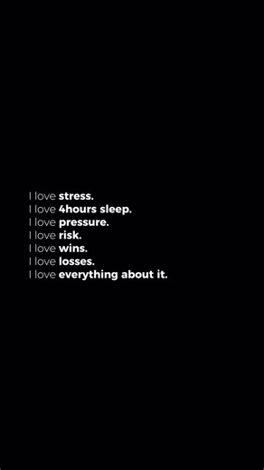 Motivation | Mindset | Discipline | Growth on Instagram: "I love stress because it sharpens my focus and forces growth. Stress reveals who you really are when comfort disappears. It builds resilience, discipline and mental toughness. When pressure hits, I don’t fold, I adapt. I understand that stress is not the enemy, comfort is. Every demanding moment is shaping a stronger mindset and a higher standard. I love four hours of sleep because obsession doesn’t follow a schedule. When the vision is c
