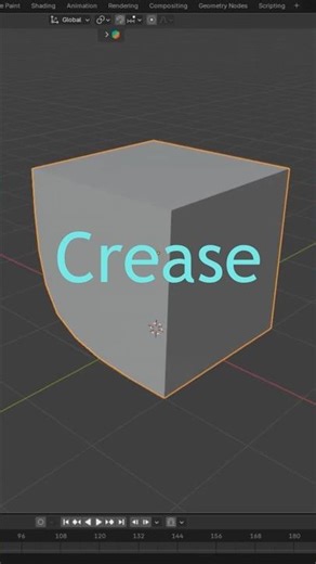 Blender Mean Crease Shortcut & Sharp Edge Trick! 🤯 #Shorts | DIGITAL 3D VISUAL