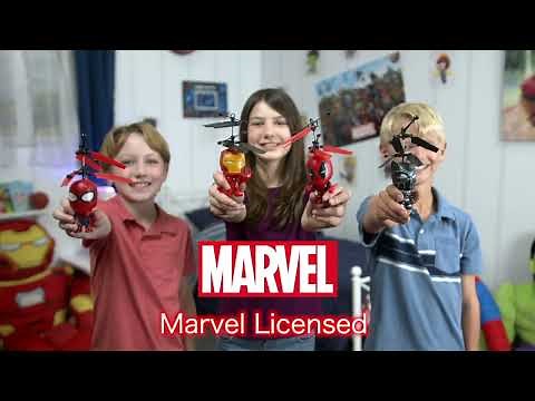 Marvel Licensed 3.5 Inch Flying Figure IR UFO Big Head Helicopters by "World Tech Toys"