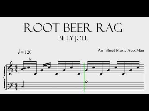 Billy Joel Root Beer Rag Sheet Music #piano #pianotutorial #sheetmusic #freesheetmusic