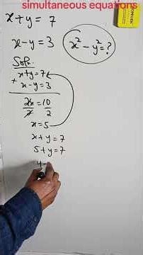 problem Solving on simultaneous equations #simultaneousequation