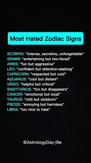 The Most Hated Zodiac Sign #zodiac #zodiacsigns #astrology #horoscope #tarot