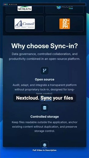 Sync-in: Self-Hosted File Sync & Collaboration [Open Source] #Shorts