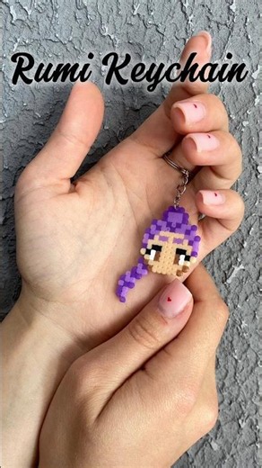 DIY Rumi K-pop Demon Hunters Keychain #diy #rumi #viral #shorts