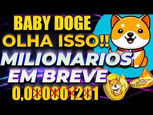 ATENCAO !! BABY DOGE COIN HOJE PREPARANO MAIS ALTAS E VEM LISTAGEM BINANCE COM BABYSWAP
