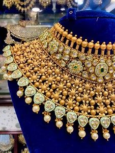 5.7K views · 516 reactions | New arrival !! Bridal full jewellery set Original stones are used Imported from Mumbai India | Traditional Jewellery | Facebook