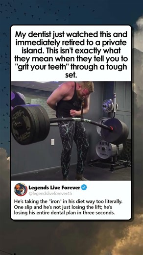 HE DEADLIFTED IT WITH HIS MOUTH