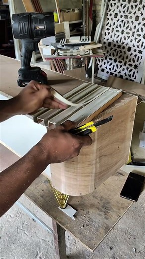 Bending wpc kisi-kisi #woodworkingideas #walldecorationideas #wpc #pvc #pvcwallpaneldesign #bending