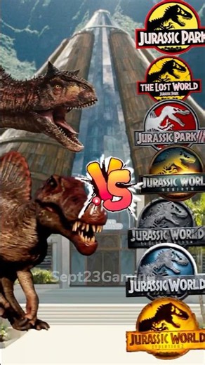 Spinosaurus x Carnotaurus vs Jurassic World All Dinosaurs
