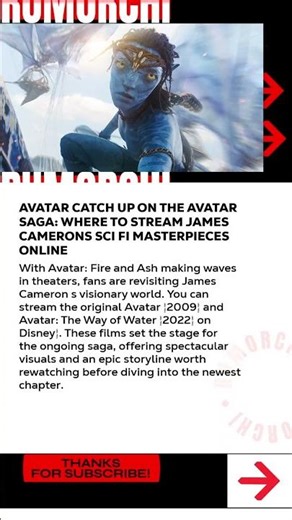 #Avatar Catch Up on the Avatar Saga: Where to Stream James Cameron’s Sci-Fi Masterpieces Online