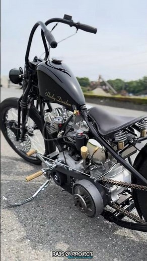 Vintage Style Harley Bobber: The Ultimate Blacked Out Build #chopper #harleydavidson #shovelhead