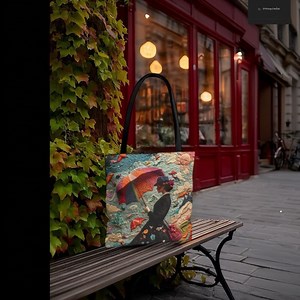 Mary Poppins Tote Bag - Vintage Inspired Faux Embroidered Printed Handbag, Movie Lover Gift, Unique Book Club Carryall, Retro Chic Tote, - Etsy