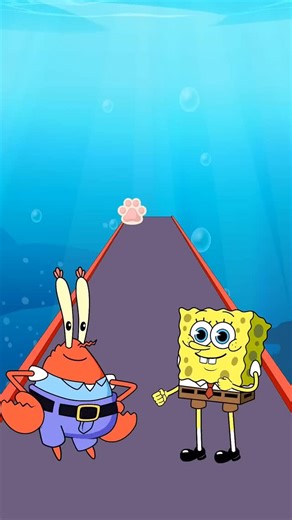 AnimationCartoon on Instagram: "Perfect Puzzle Run Challenge - Spongebob Cat or Puppy Mr Krabs! 999% #animation #cartoon"