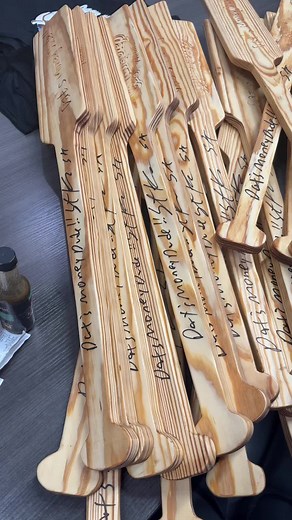 New paddles in stock! All signed by @Stalekracker. Get them on our website www.thecajuntwostep.com. #datsmoneydude #custompaddle #smackthat