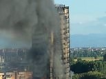 Blaze engulfs high rise apartment building in southern Milan, Italy
