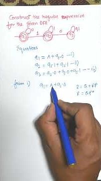Construction of Regular Expression from Finite Automata | Arden's Theorem #toc #shorts
