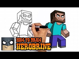 How to Draw Herobrine | Minecraft (Art Tutorial) - Videos For Kids