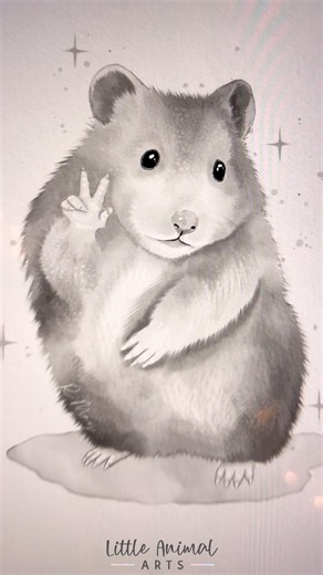 He turned out so cute!😭🐹💖 comment some colourful emojis and your fav animal!🐰🌈💖 #hamster