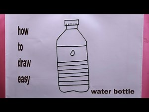 how to draw a water bottle easy