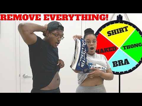 REMOVE CLOTHING MYSTERY WHEEL Challenge w/Girlfriend! (Remove Everything)