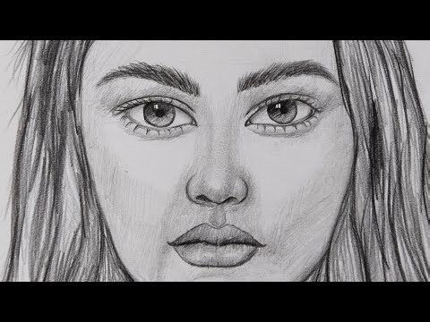 How to Draw a Girl's face Easy Step by Step | Loomis Method girl Face Drawing Tutorial