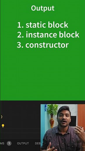 java interview questions shorts #17 - tricky static blocks vs Instance block questions #coding