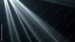Light beams shining through a black background create stunning visuals perfect for compositing, vfx, overlays, and various creative projects. Ideal for enhancing cinematic effects