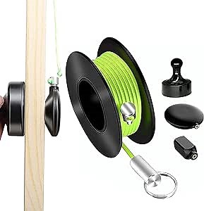 Wiremag Puller,Magnetic Wire Pulling System, Wire Routing Magnet Tool Kit with Handle, Wall Electrical Cable Navigation System, Suitable for Solving Threading Problems1