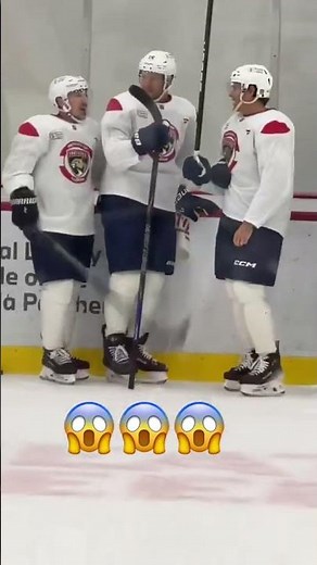 Marchand at Panthers practice 😅 (via bailsofheeyy/TT)