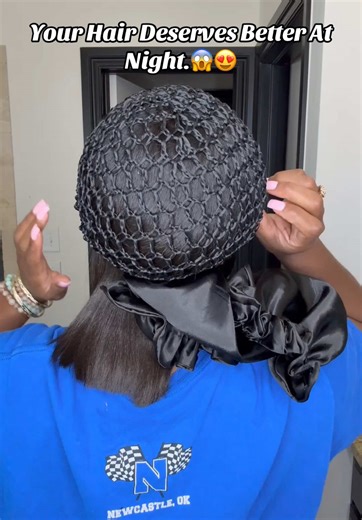 Hair net bonnet in one. Less breakage, more growth, flawless mornings. #HairCareRoutine #ProtectiveStyles #HealthyHairHabits #WrapCap #HairGrowthJourney #fyp