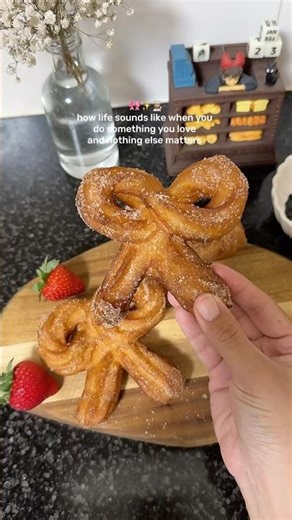 🎀🍫✨Coquette Churros Recipe (6 churros) 🎀🍫✨#recipe #churros