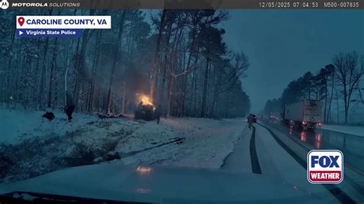 Virginia State Police trooper rescues driver from burning vehicle