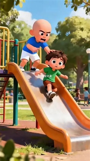 didorong sama si Botak! #shorts #animasi #kartun