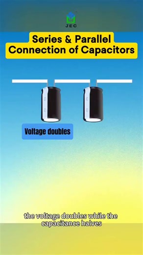 How does the capacitance change when capacitors are connected in series and in parallel? #capacitor #electroniccomponents #circuit #jyhhsu #jeccapacitor