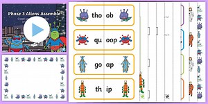 Aliens Assemble Phase 3 Phonics Resource Pack